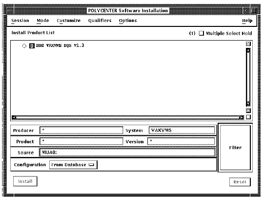 PCSI Installation Window