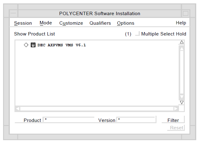 PCSI Main Window