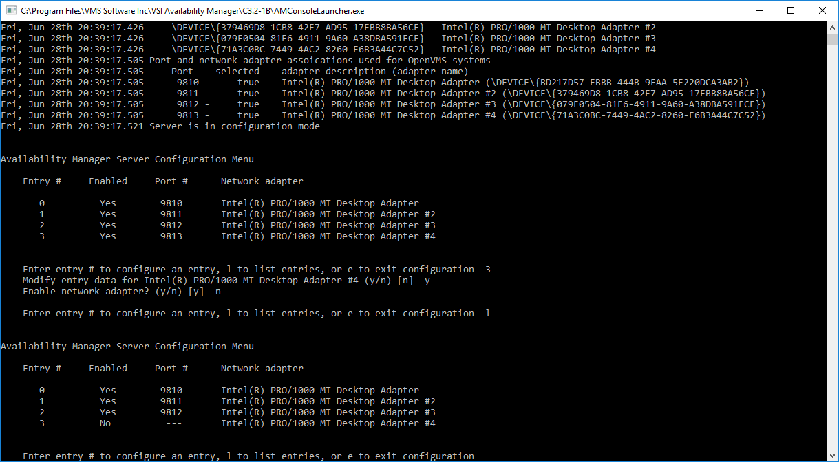 Disabling a Network Adapter