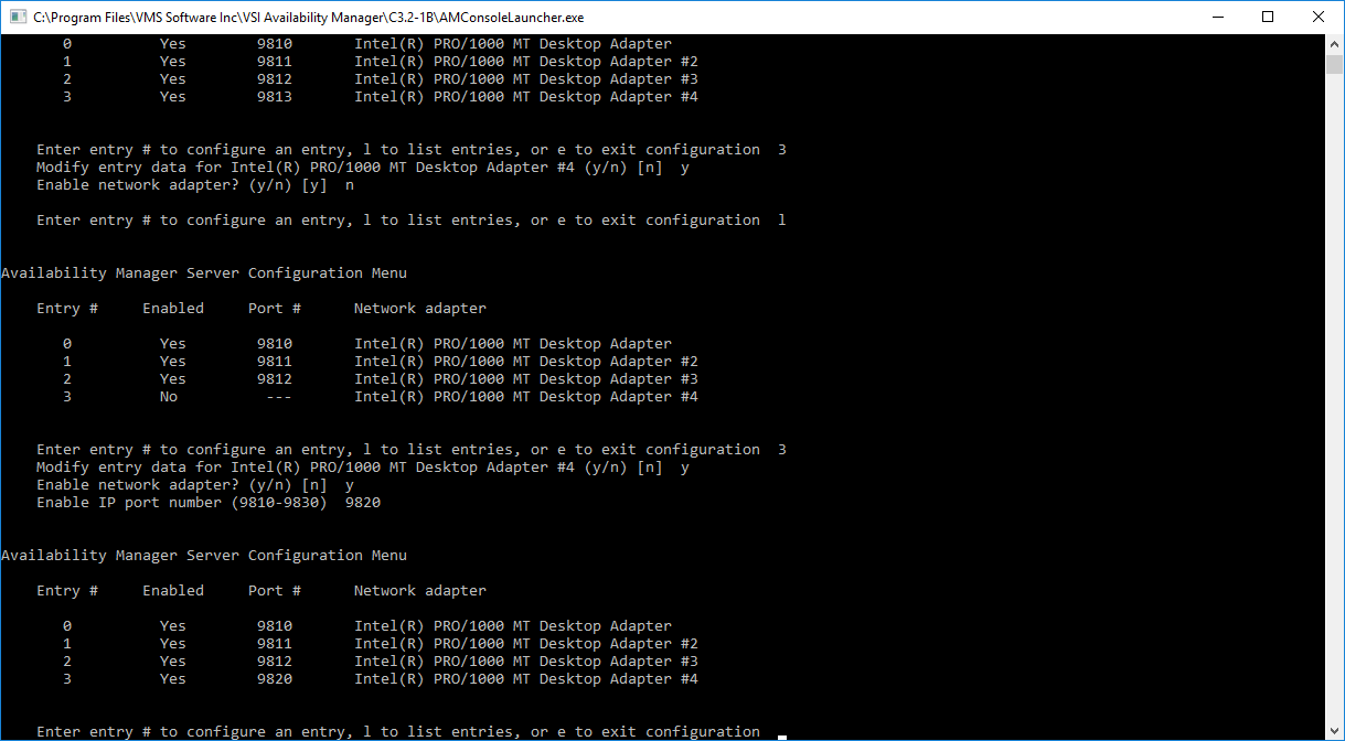 Enabling a Network Adapter