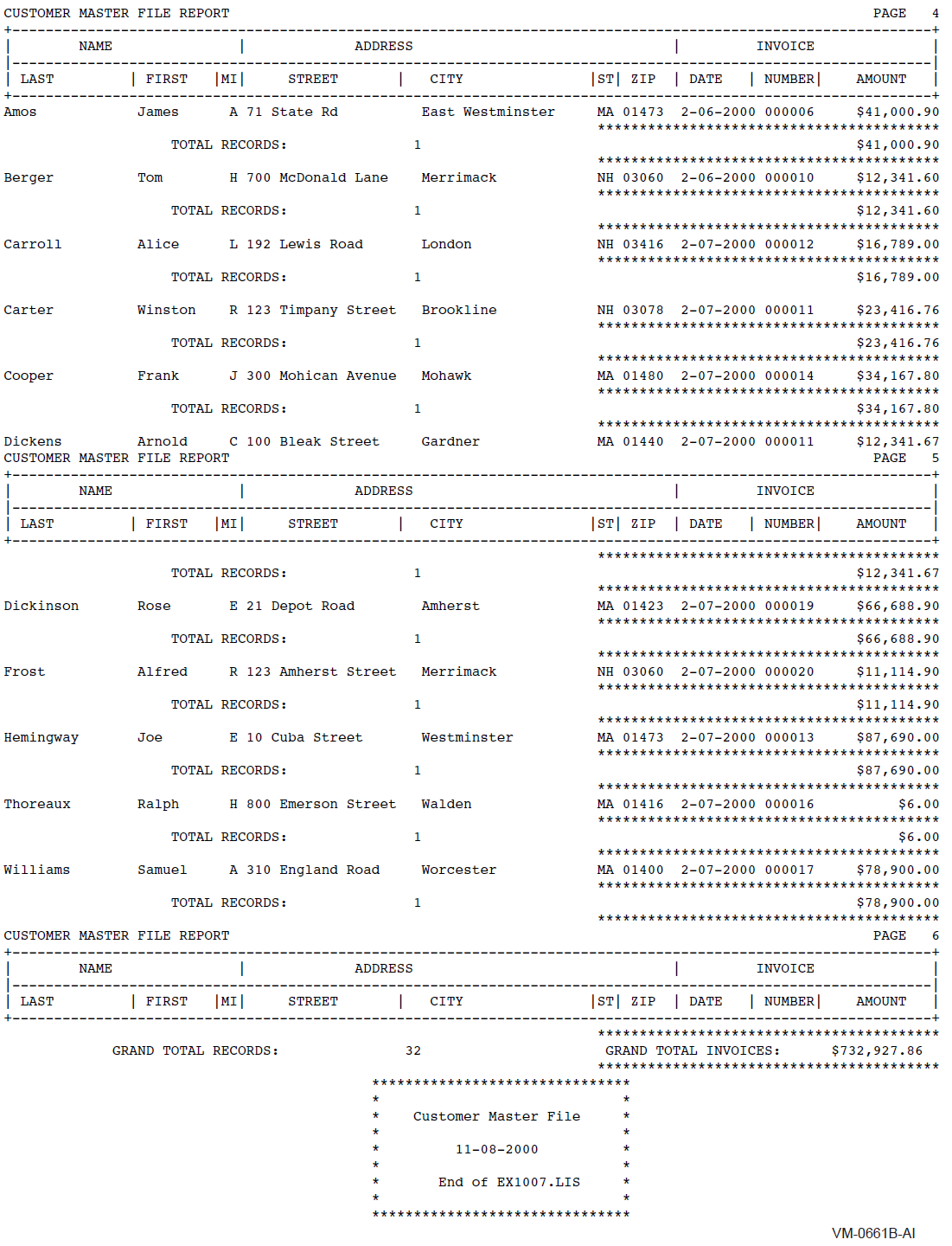 EX1007.LIS Listing