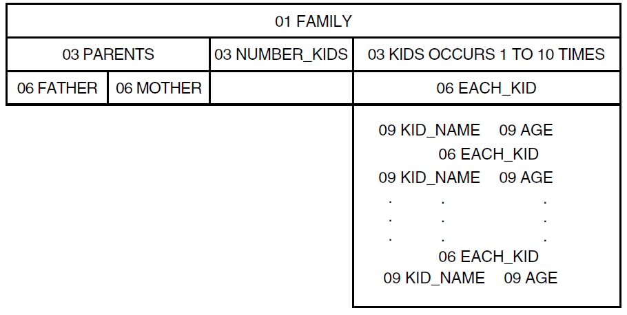 Structure of a Hierarchical Record