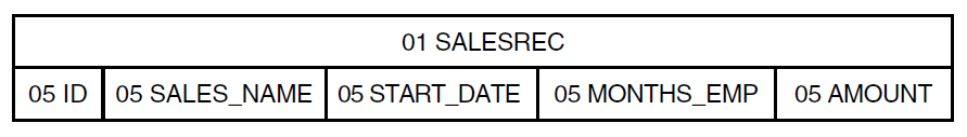 Field Structure of SALES_REC