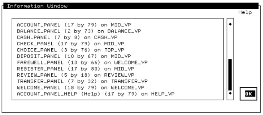 CCPED Information Window