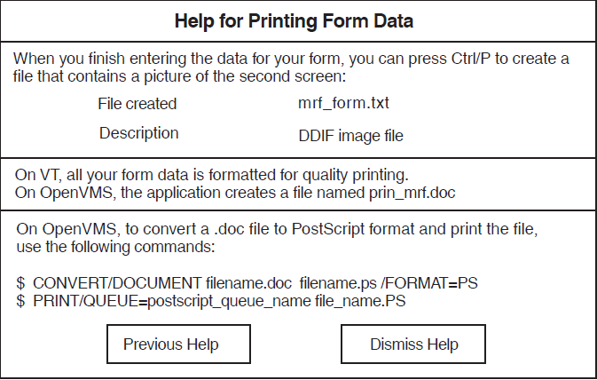 Appearance of SECOND_HELP_PANEL in CCPED