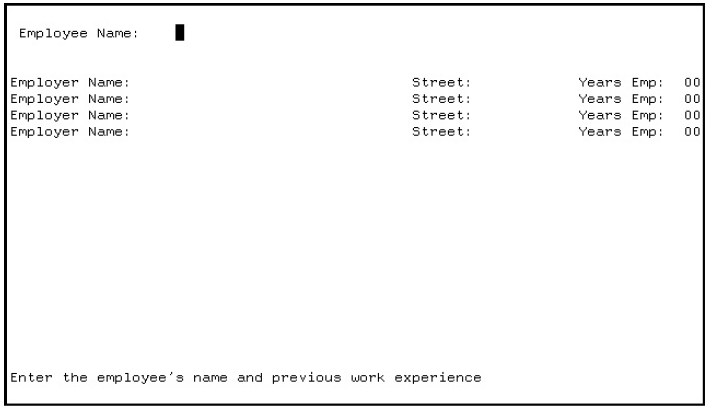 Help Message at Panel Level on a Character-Cell Device