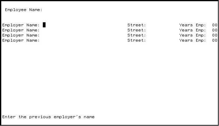 Help Message at Field Level on a Character-Cell Device