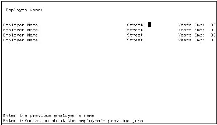 Help Message at Group Level on a Character-Cell Device