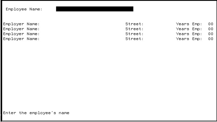 Hint at Field Level on a Character-Cell Device