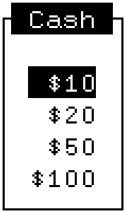 Cash Panel for the Character-Cell Layout