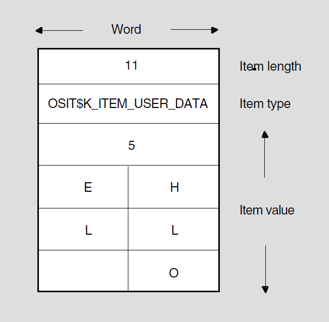 Example of an Input Item List