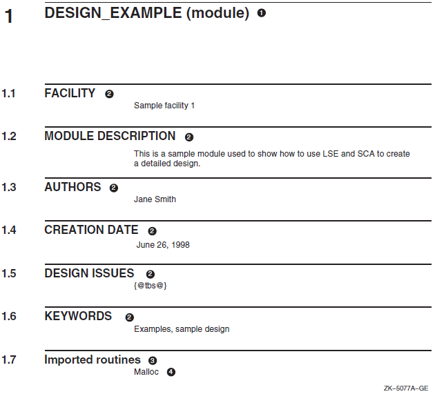 INTERNALS Report Information for Compilation Units Example