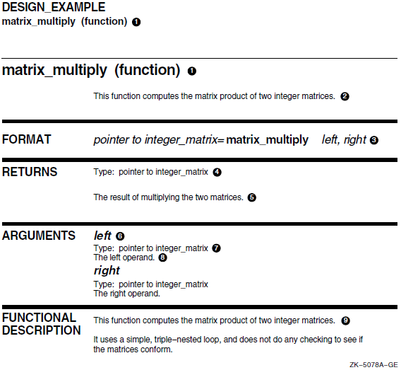 INTERNALS Report Information for a Routines Section Example