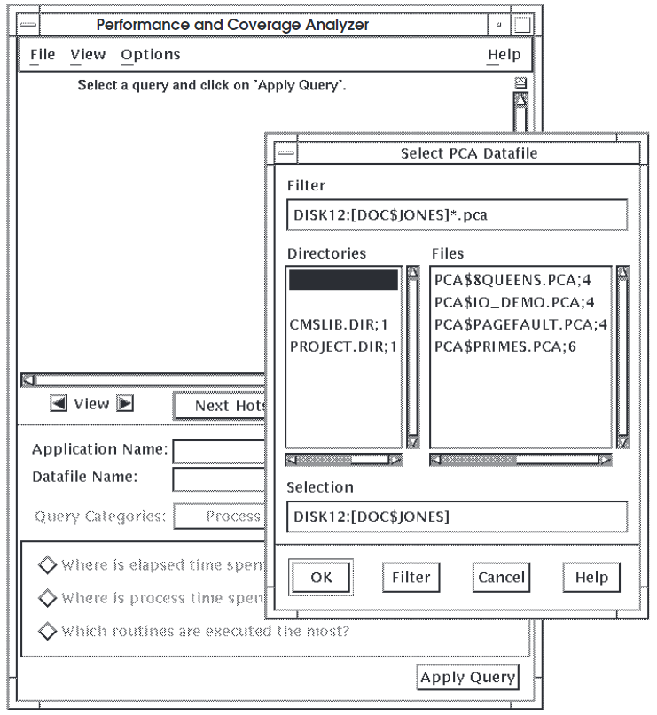 Selecting a Data File