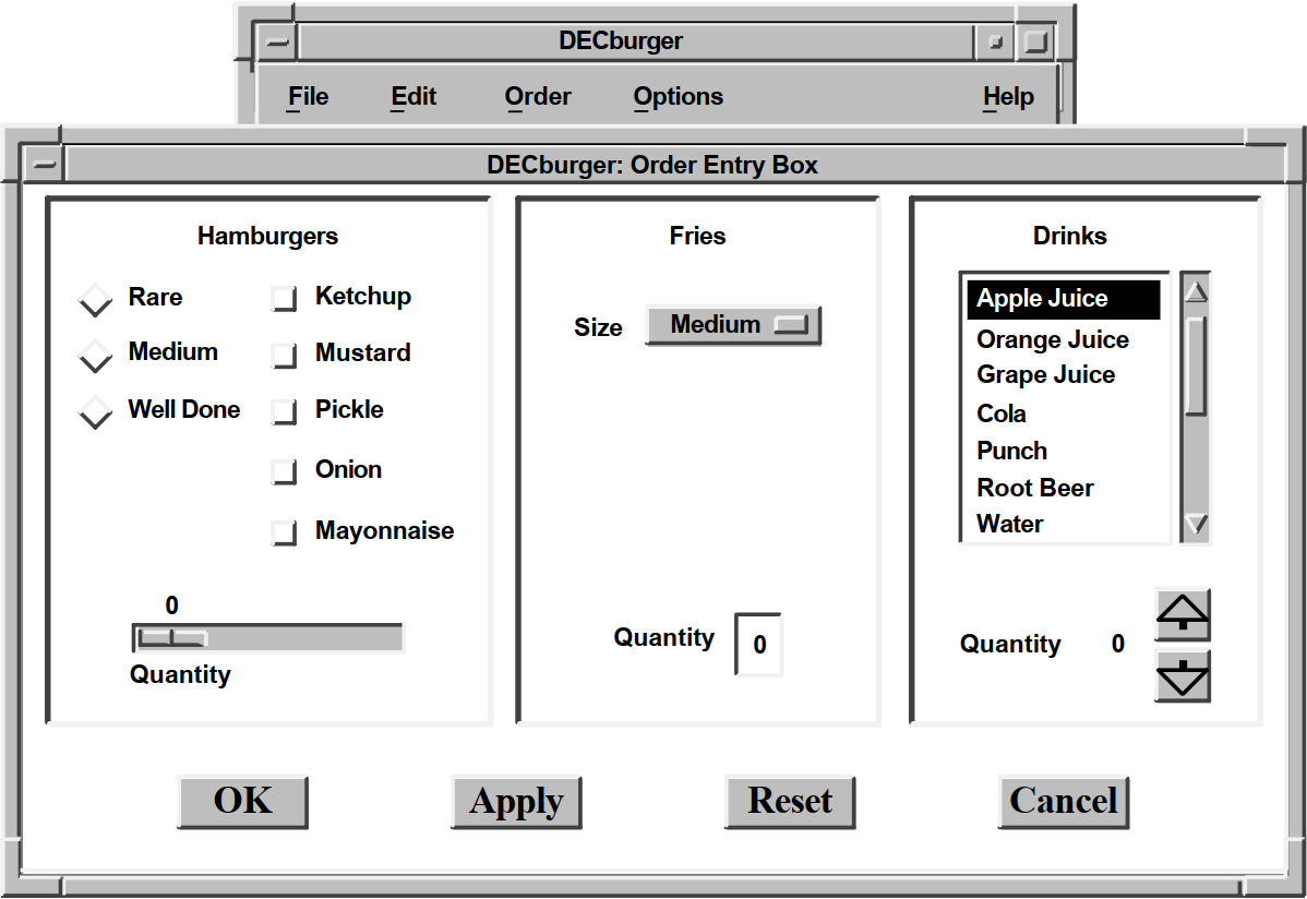 OpenVMS DECburger User Interface