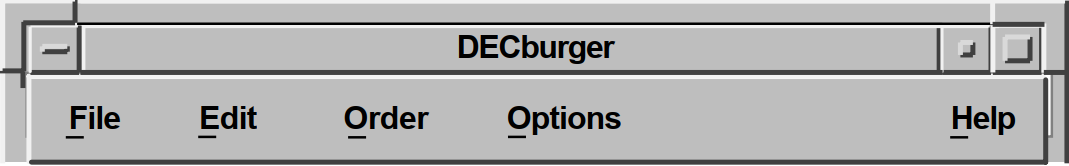 OpenVMS DECburger XmMenuBar Widget