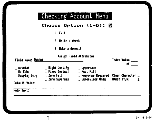 Field Attributes Questionnaire