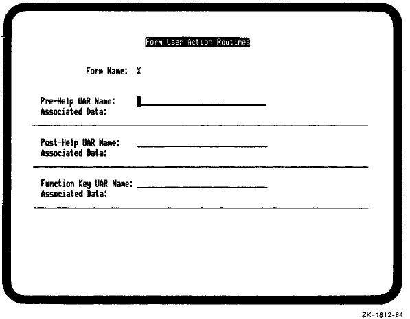 Form User Action Routines Questionnaire