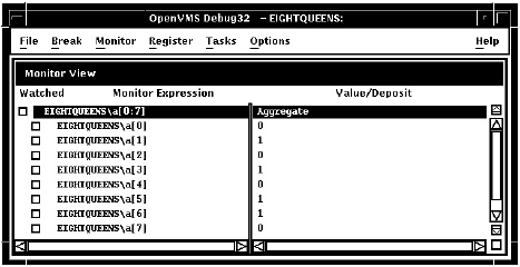 Expanded Aggregate Variable (Array) in Monitor View