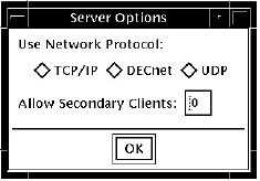 Server Options Dialog