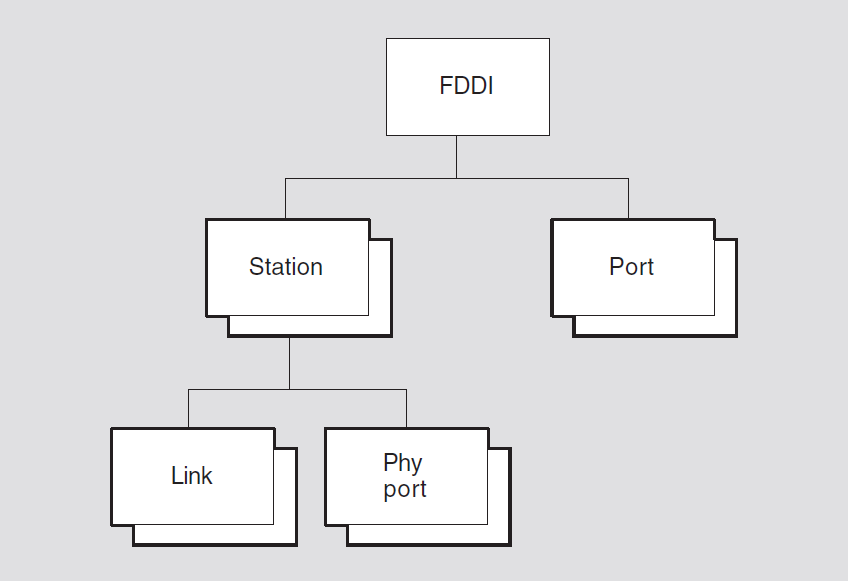 Hierarchy of FDDI Module Entities