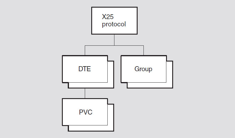 Hierarchy of X.25 Protocol Module Entities