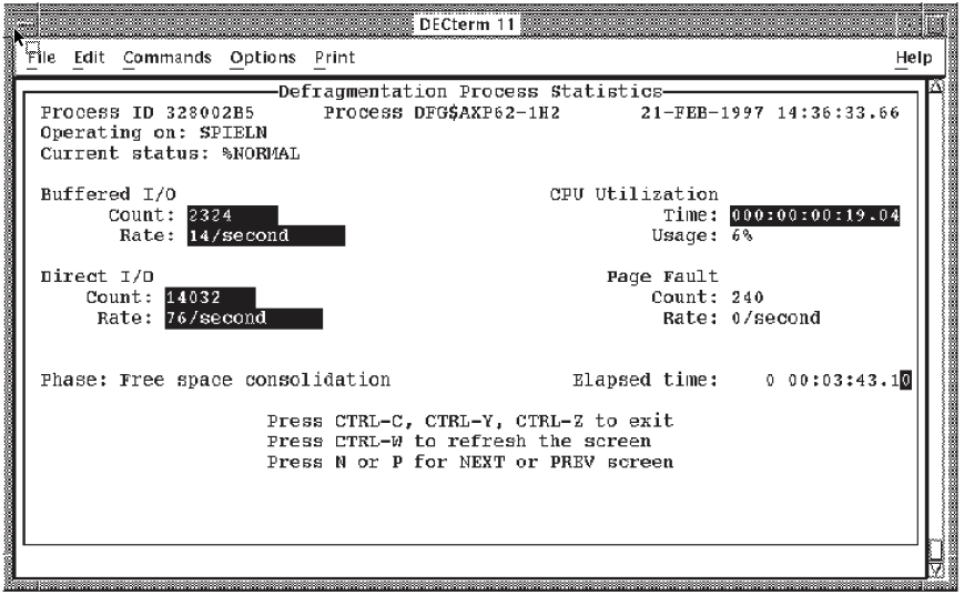 Process Statistics Display