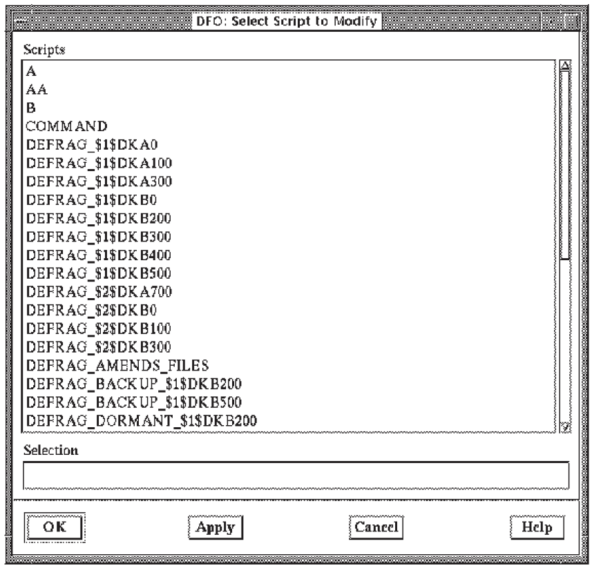 The Modify Script Dialog Box