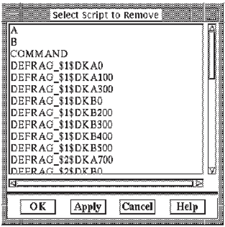 The Remove Script Dialog Box