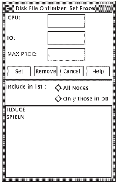 Set Process Dialog Box