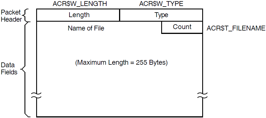 Format of a File Name Packet