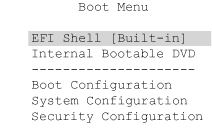 UEFI Boot Menu