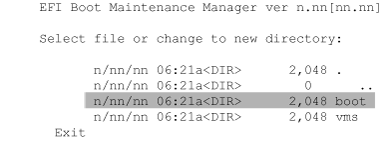 UEFI First Level of Subdirectories of DVD