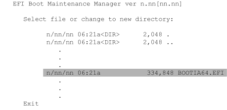 UEFI Display of Files Within Boot Directory of DVD