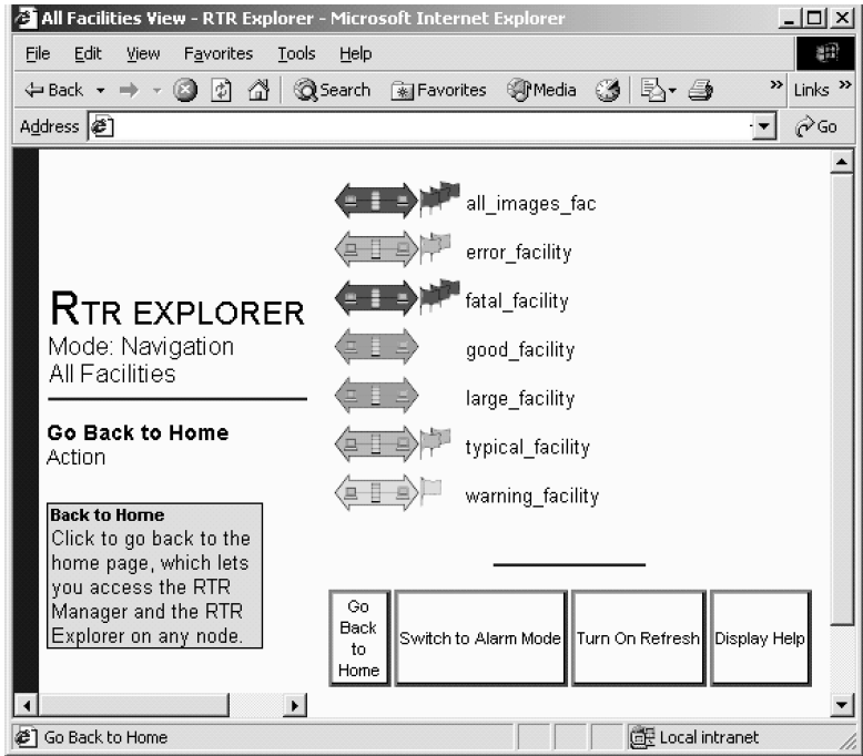 RTR Explorer: View of All Facilities